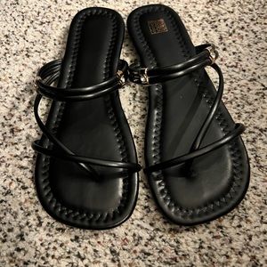 Women’s Black Strappy Sandal 8.5